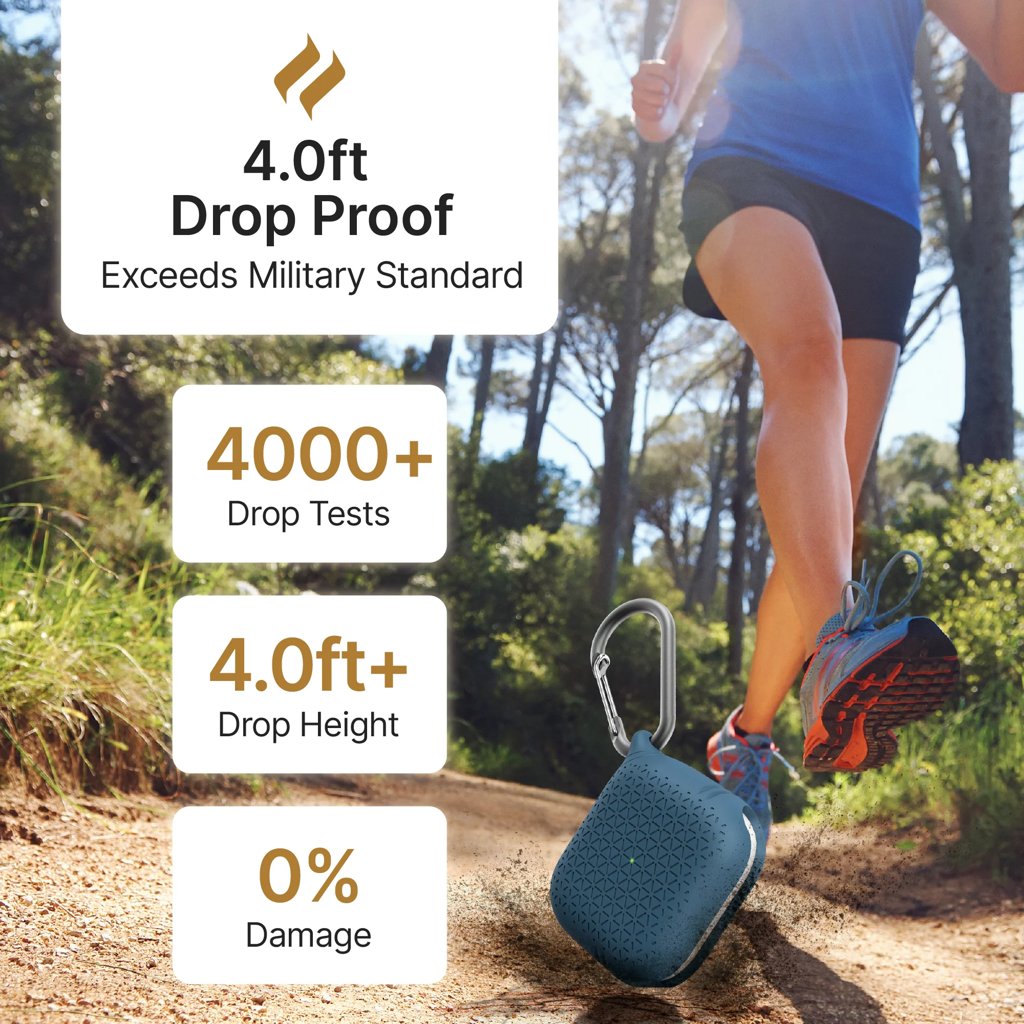 AirPods (Gen 3) - Waterproof Case + Carabiner - Image 3