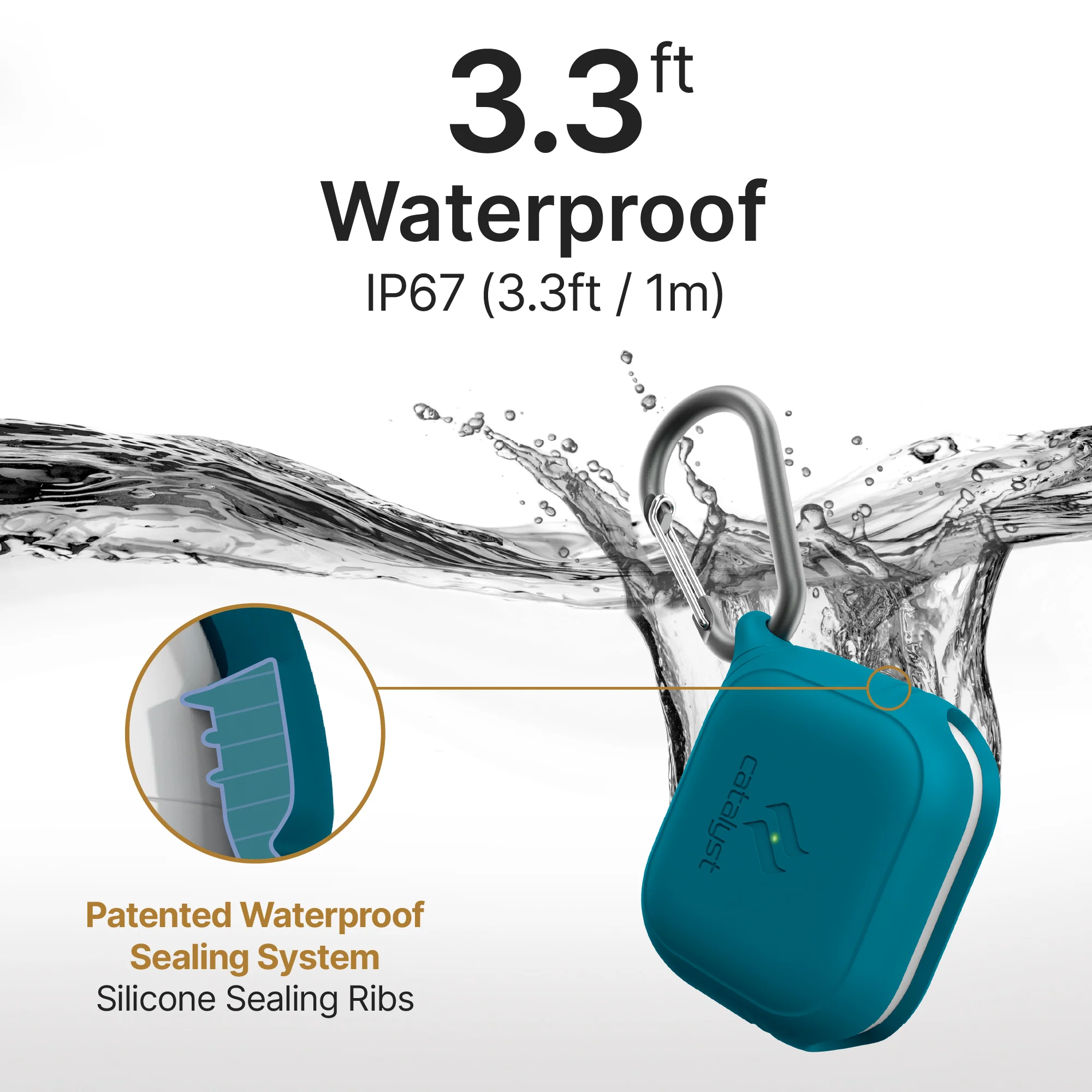 AirPods (Gen 3) - Waterproof Case + Carabiner - Image 4