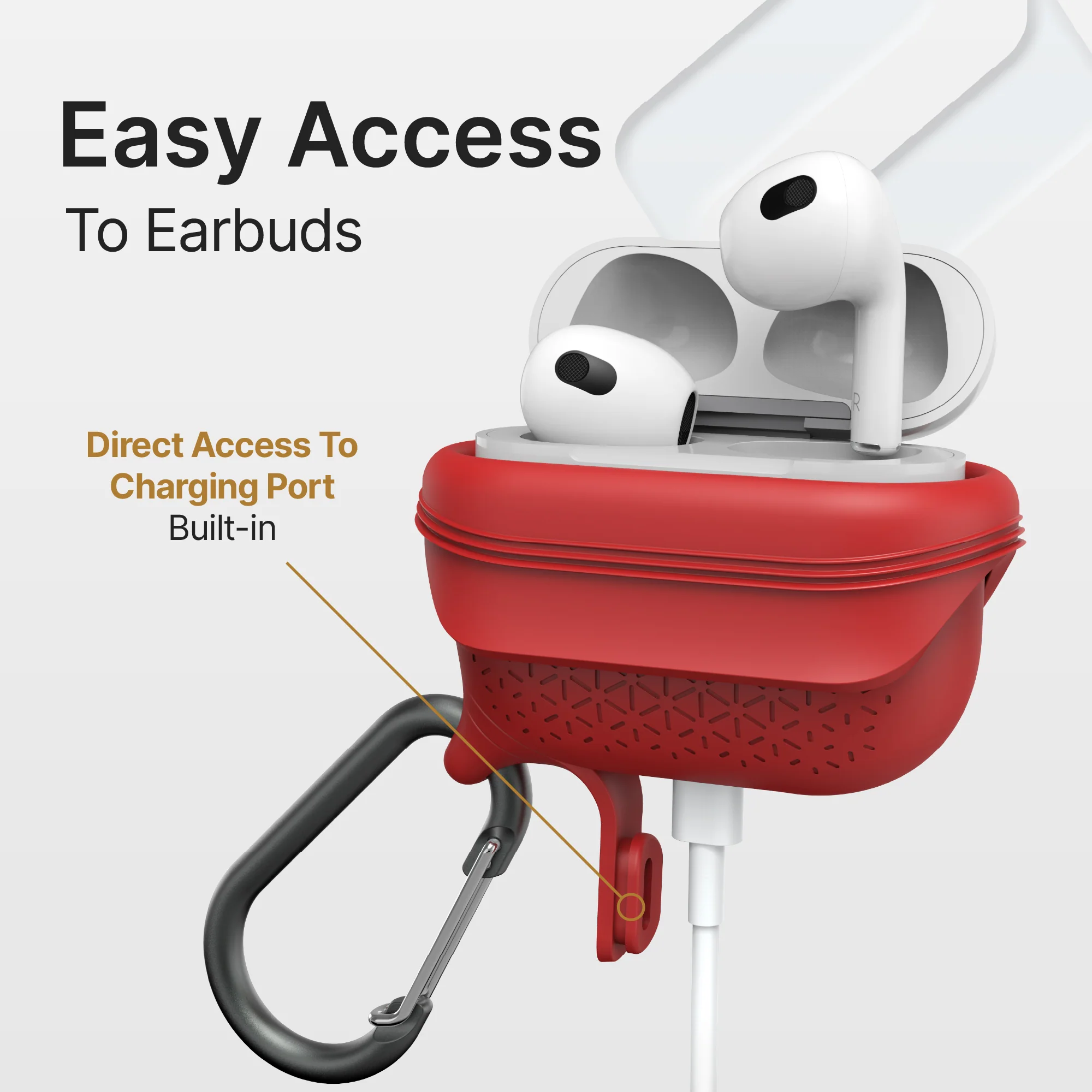 AirPods (Gen 3) - Waterproof Case + Carabiner - Image 5