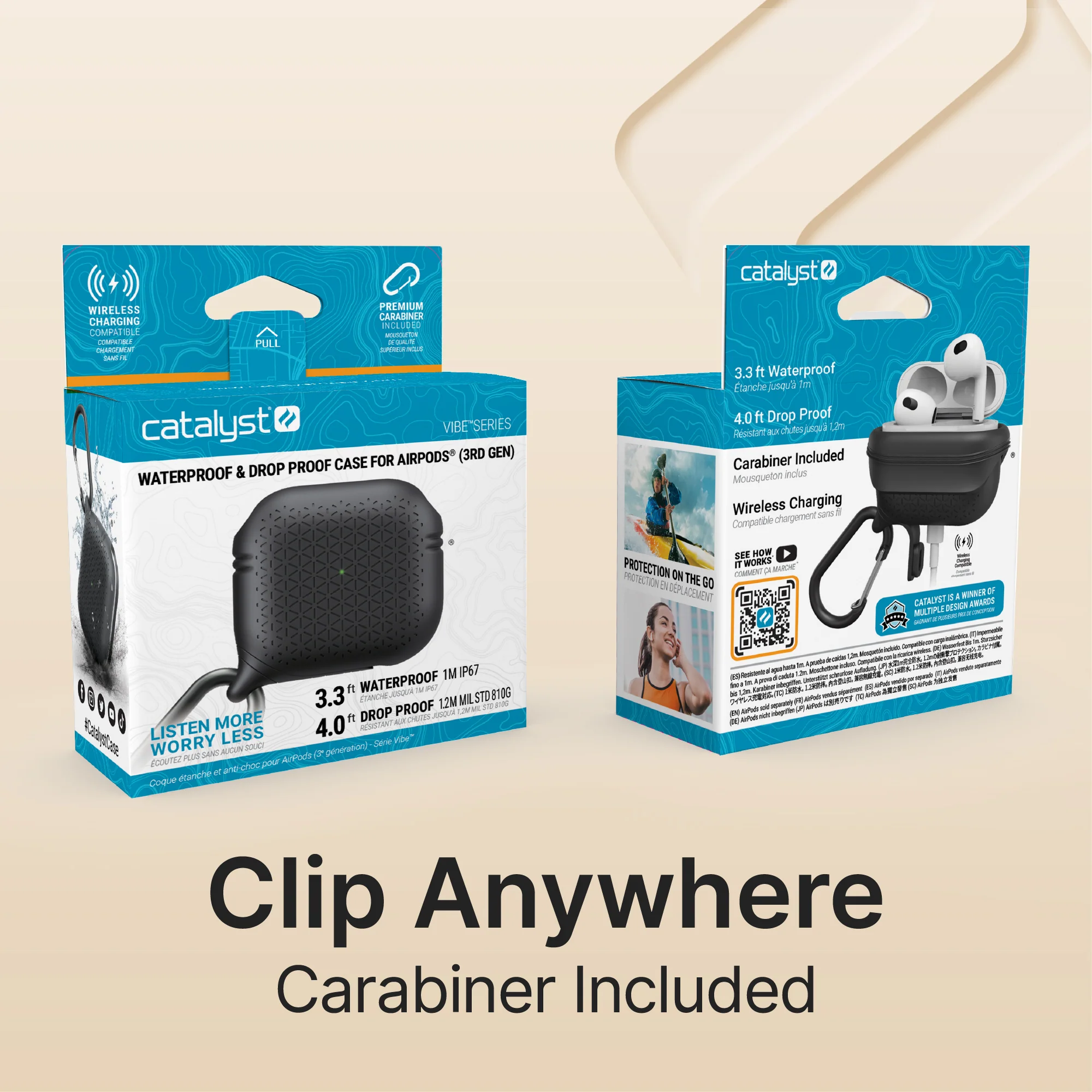 AirPods (Gen 3) - Waterproof Case + Carabiner - Image 8