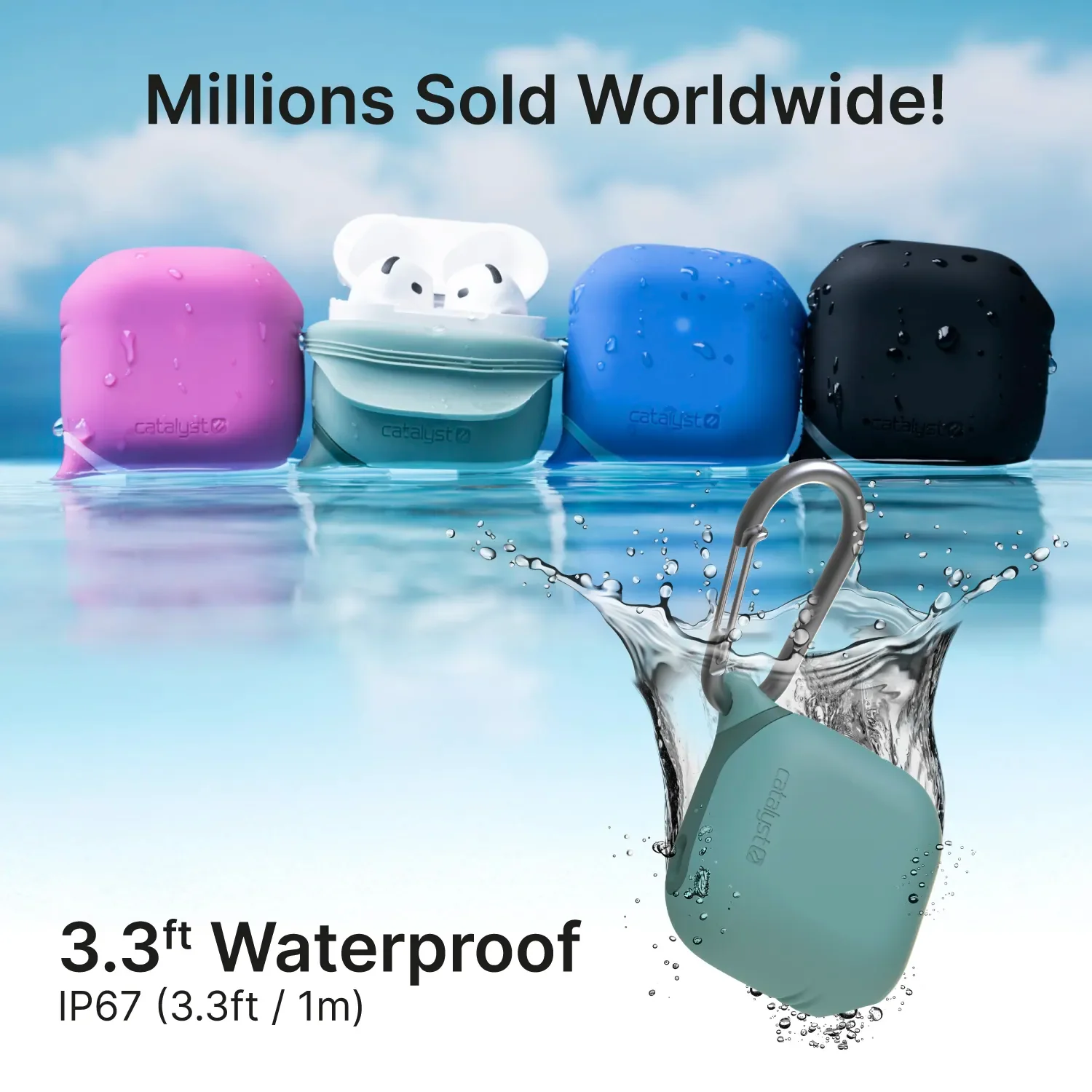 AirPods (Gen 4) - Waterproof Case + Carabiner - Image 11