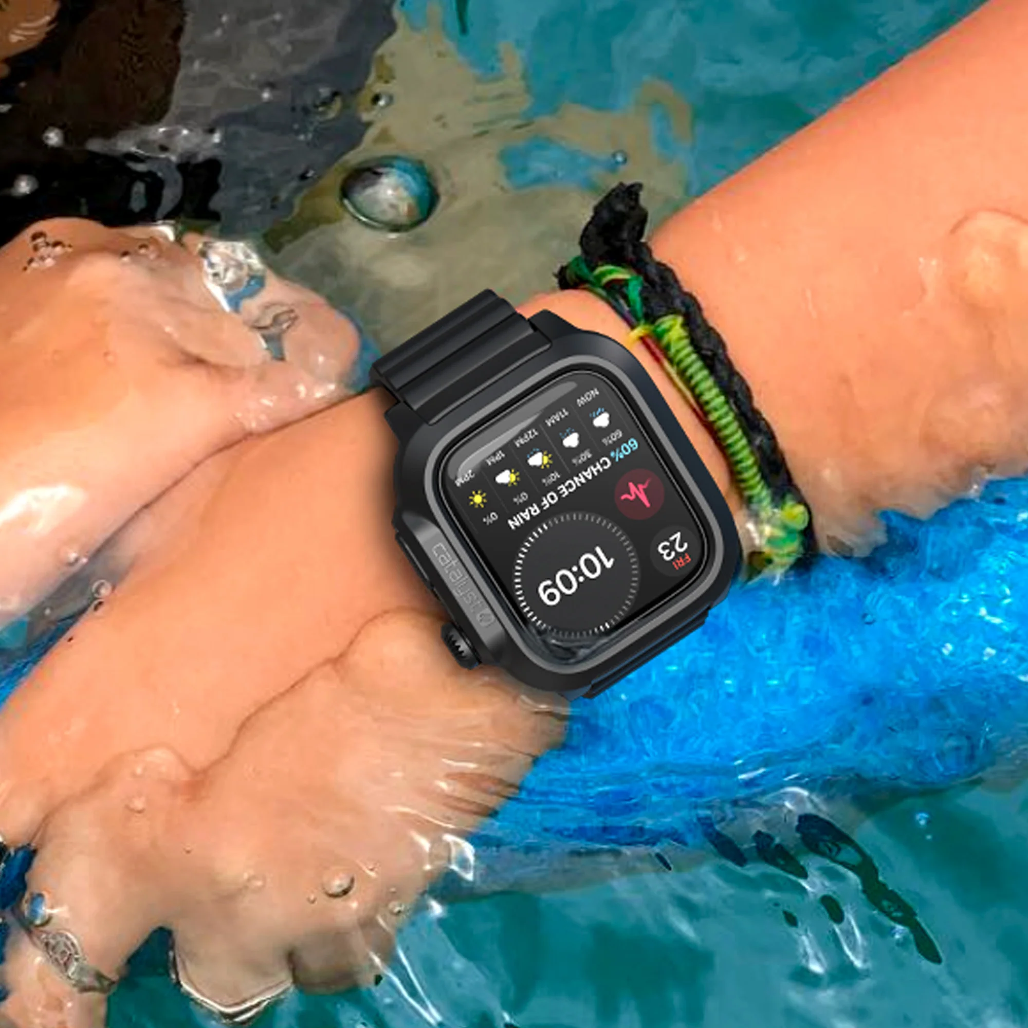 45mm - 330ft Waterproof Case + Band for Apple Watch Series 9/8/7 - Image 12