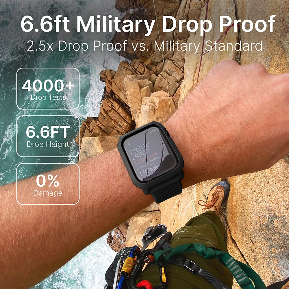 45mm - 330ft Waterproof Case + Band for Apple Watch Series 9/8/7 - Image 3