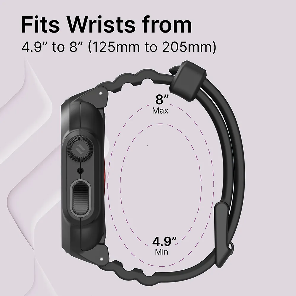 45mm - 330ft Waterproof Case + Band for Apple Watch Series 9/8/7 - Image 9