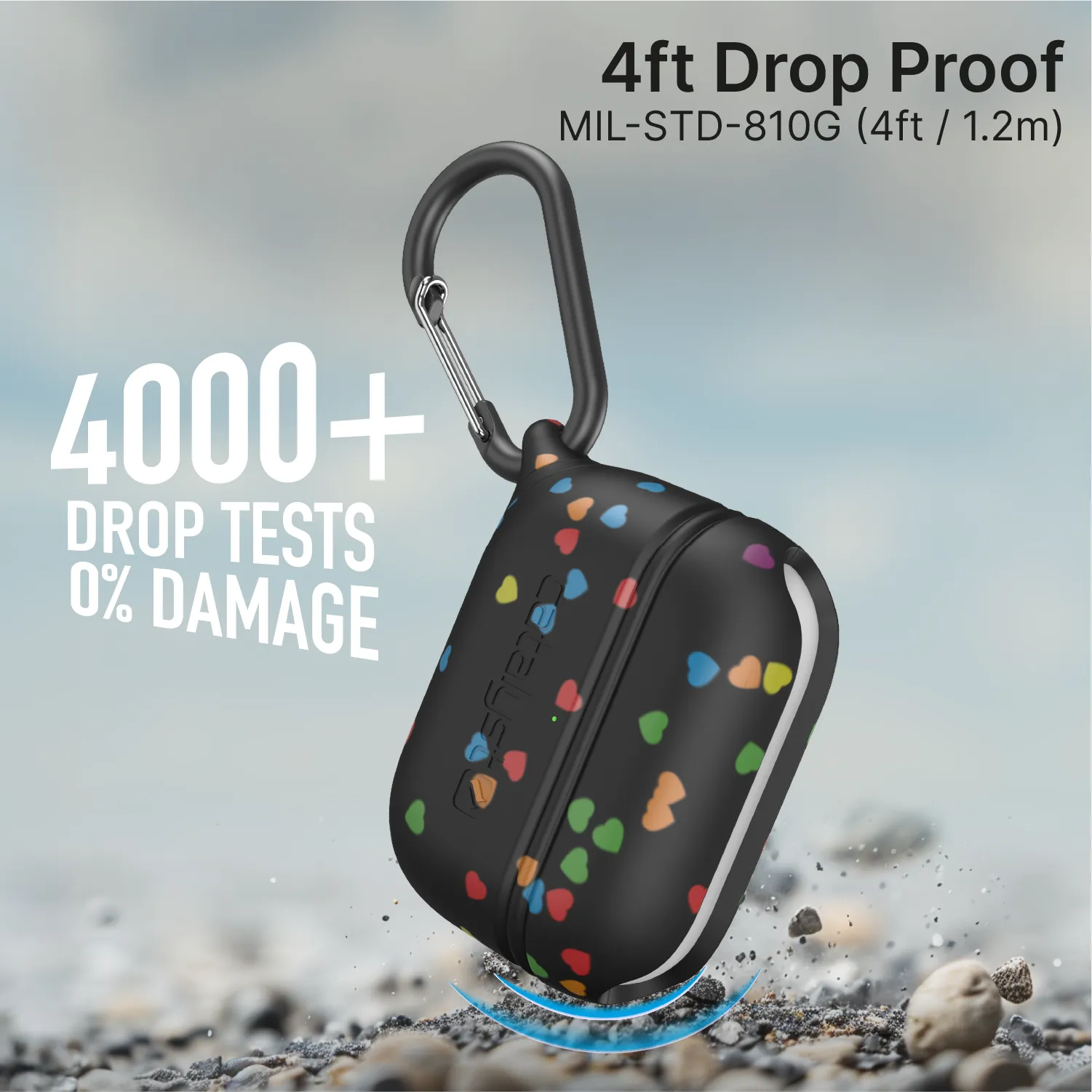 AirPods Pro (Gen 3/2/1) - Waterproof Case + Carabiner - Image 4