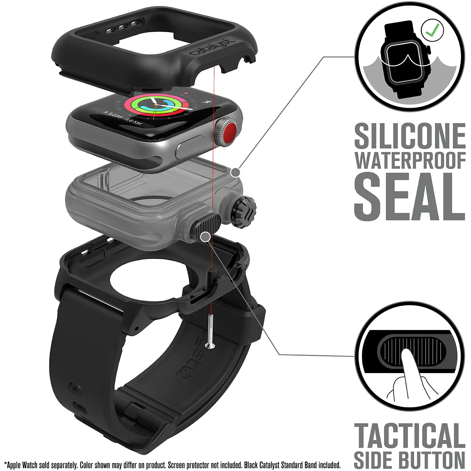 38mm - 100M Waterproof Case + Band for Apple Watch Series 3/2 - Image 8