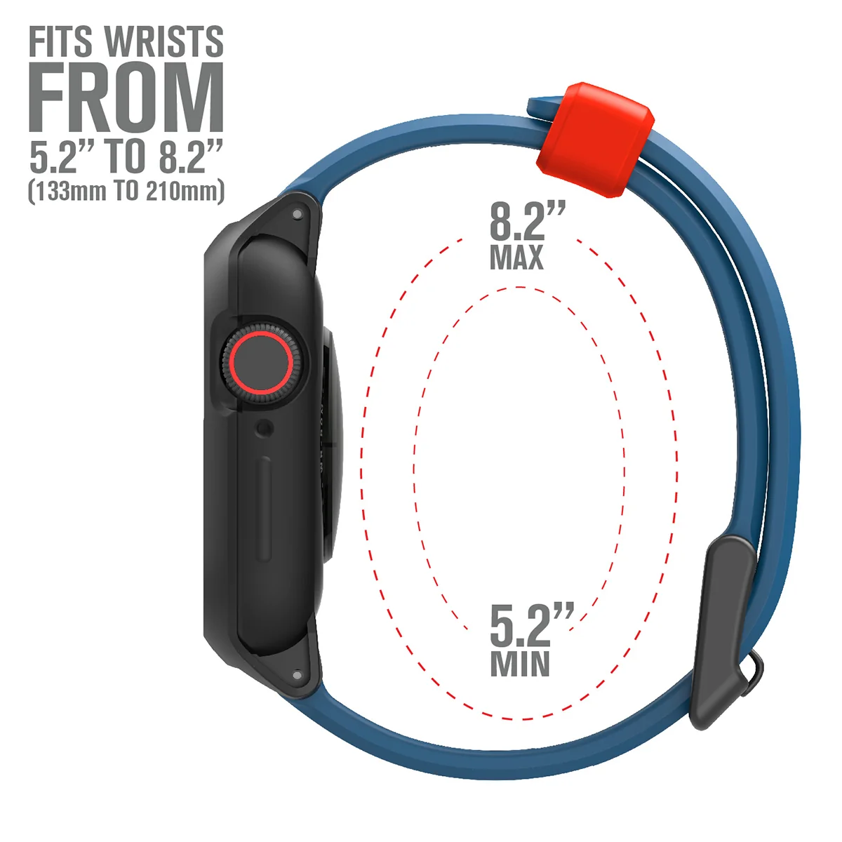 Rugged Sport Band for Catalyst Apple Watch Case | Small - Image 23
