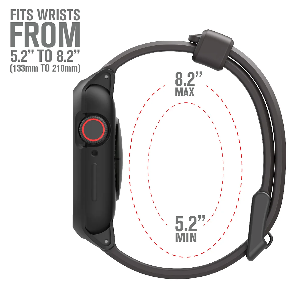 Rugged Sport Band for Catalyst Apple Watch Case | Small - Image 31