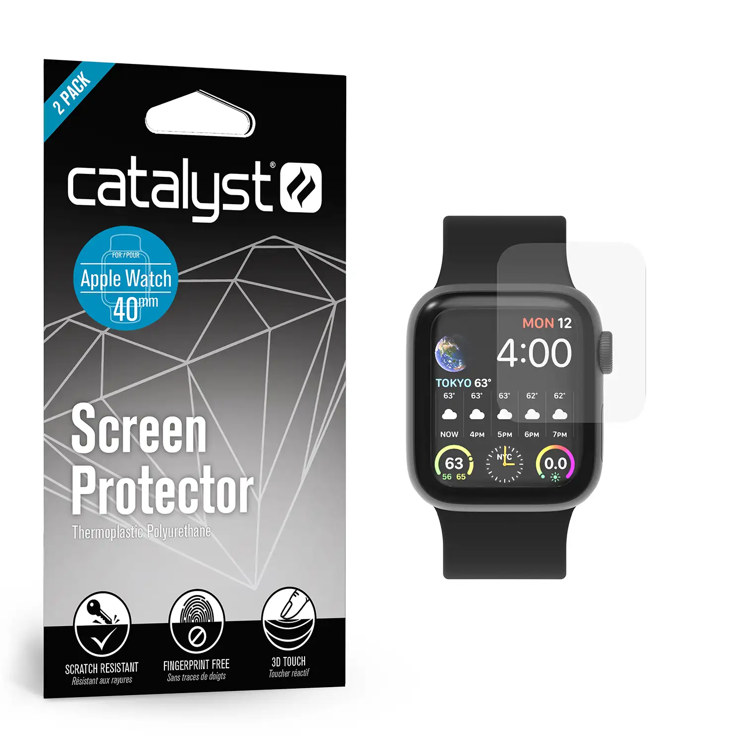 40mm - Screen Protector (2 Pack) for Apple Watch Series 6/5/4/SE (Gen 2/1) - Image 3